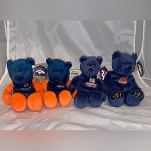 (4) LIMITED TREASURES NFL DENVER BRONCOS BEANIE BEARS
